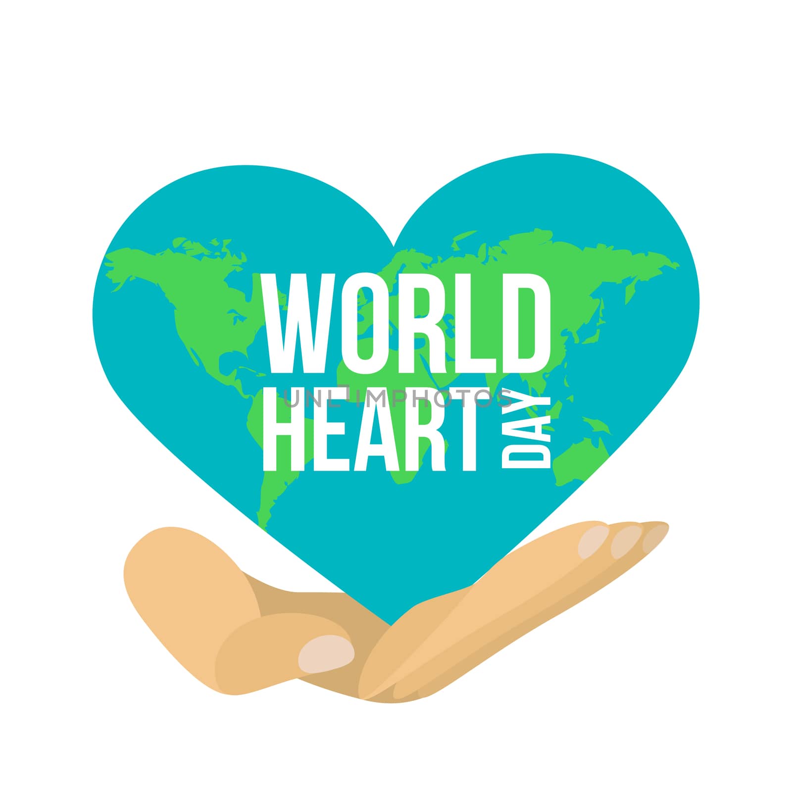 World Heart Day Celebration Stylish Banner. Vector