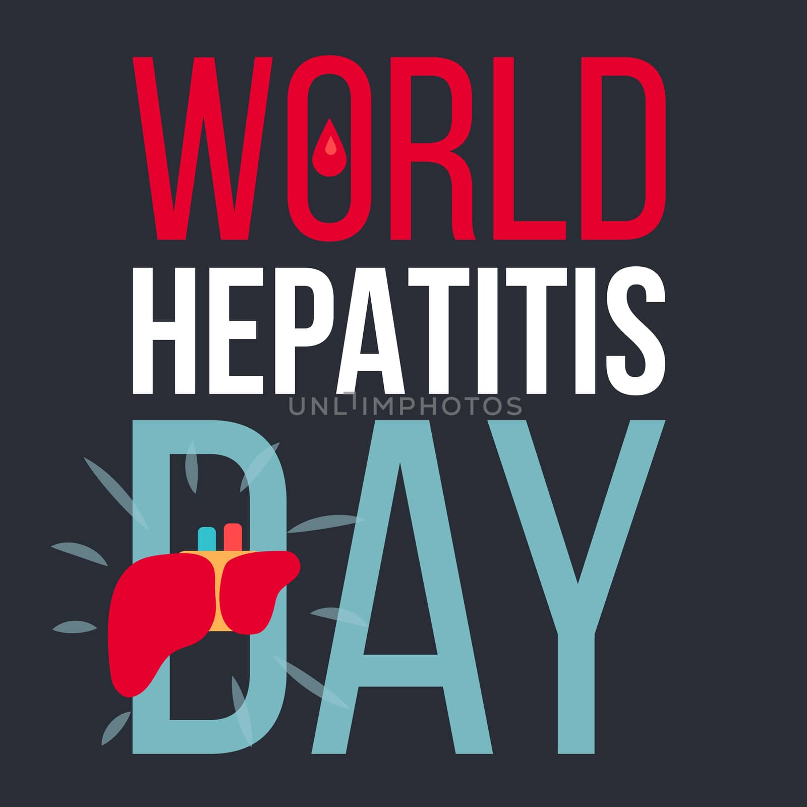 World Hepatitis Day Banner For 28th Of July. Vector