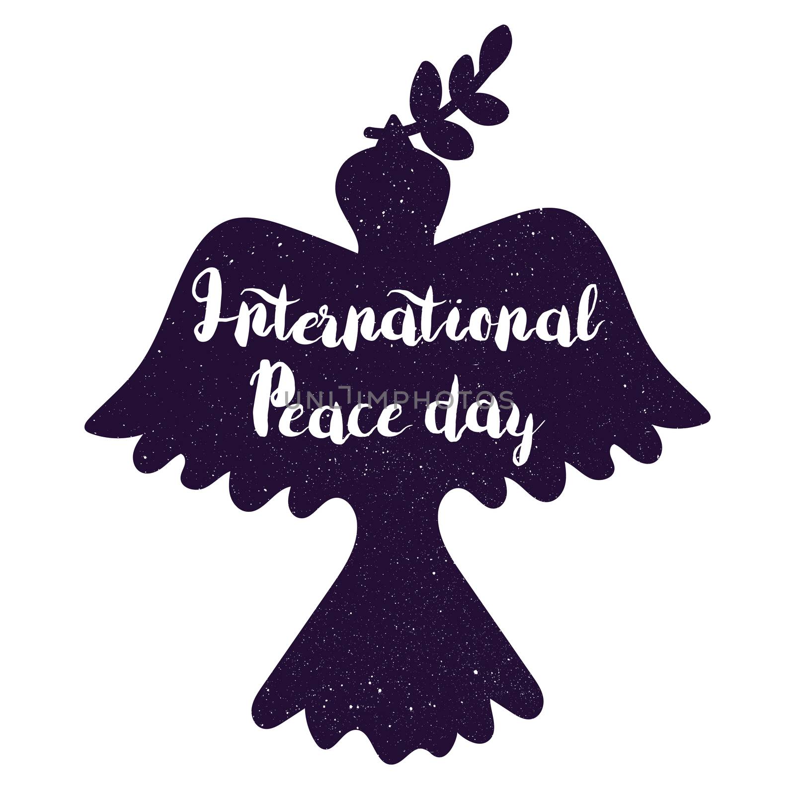 International Peace Day Banner With Dove. Vector