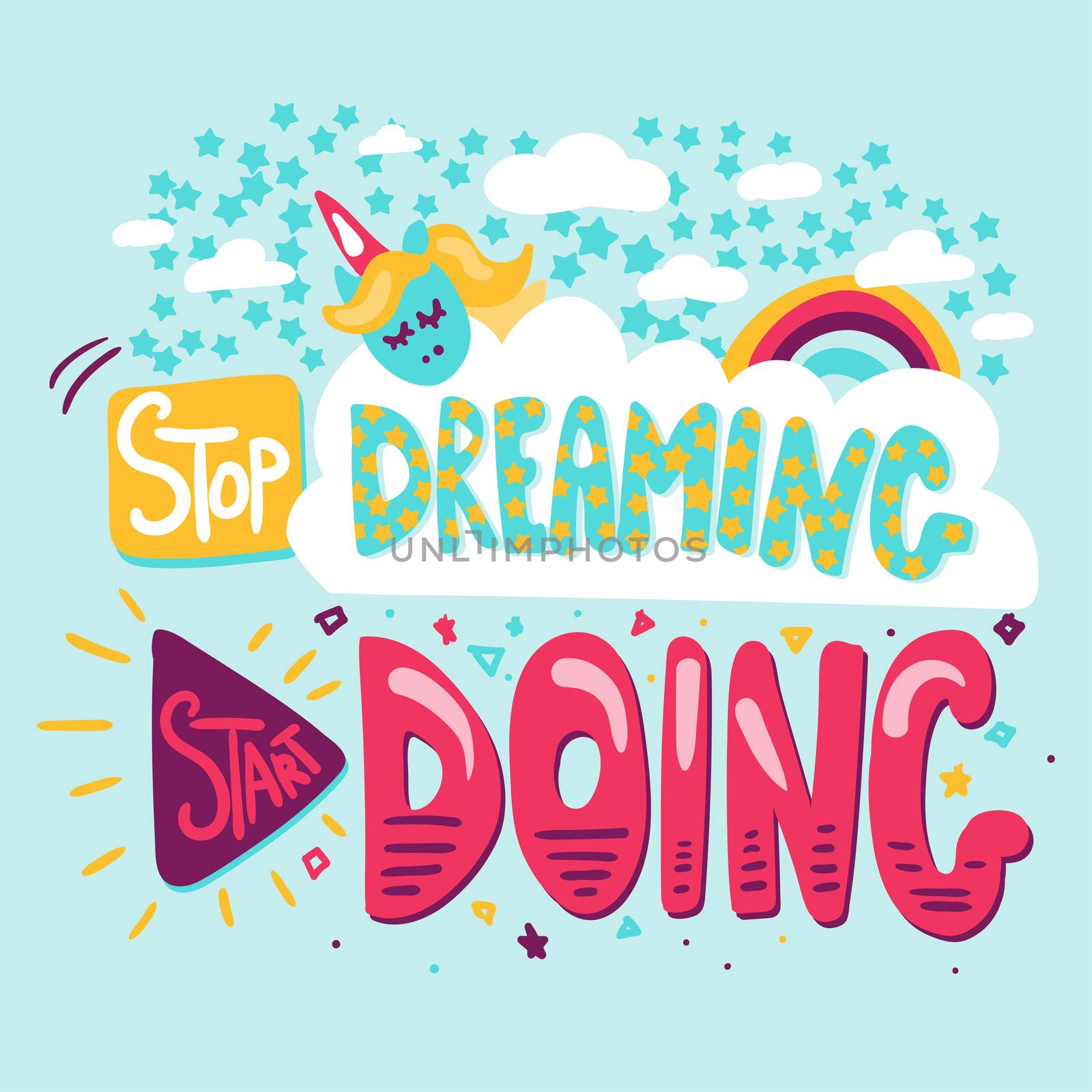 Success Secret - Start Now. Stop dreaming and start doing. Motivation and inspiration slogan. Inspire poster for startup, business projects and sport achievements. Vector