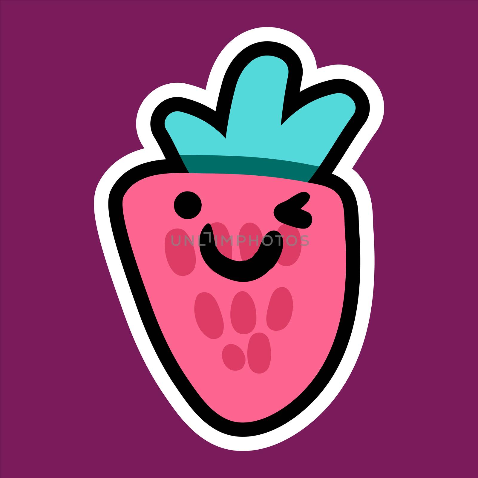 Strawberry cartoon sticker by barsrsind