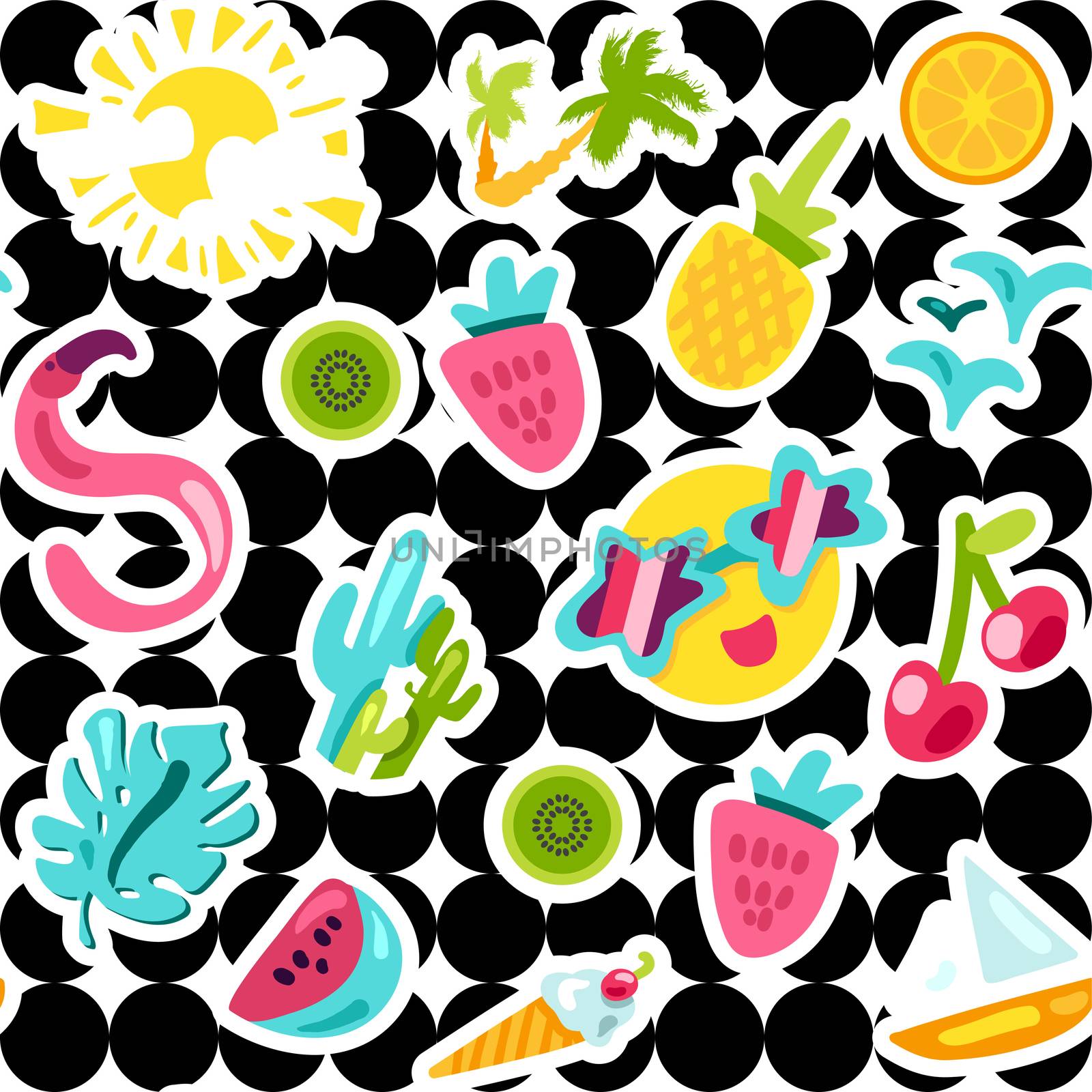 Summer seamless vector pattern by barsrsind