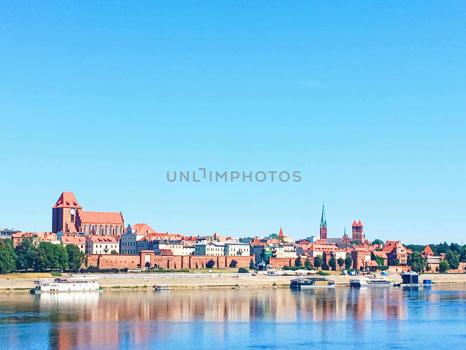 Cityscape view of Old Town in Torun, Poland, tourism and travel