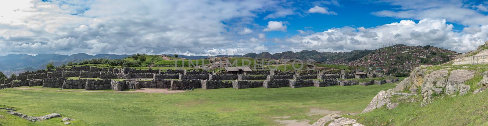 Panoramic view of Saksaywaman, Inca ruins in Cusco, Peru by rayints