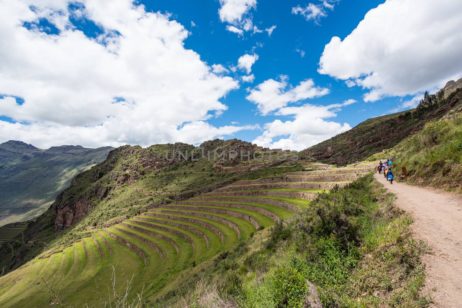 The Sacred Valley and the Inca ruins of Pisac, near Cuzco Peru. by rayints