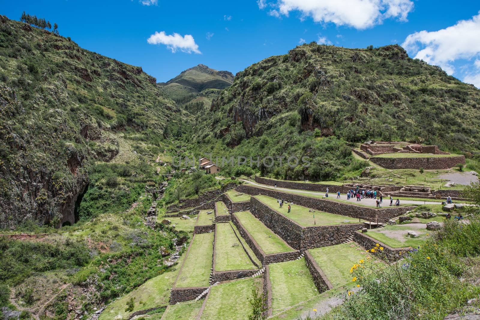 The Sacred Valley and the Inca ruins of Pisac, near Cuzco Peru. by rayints