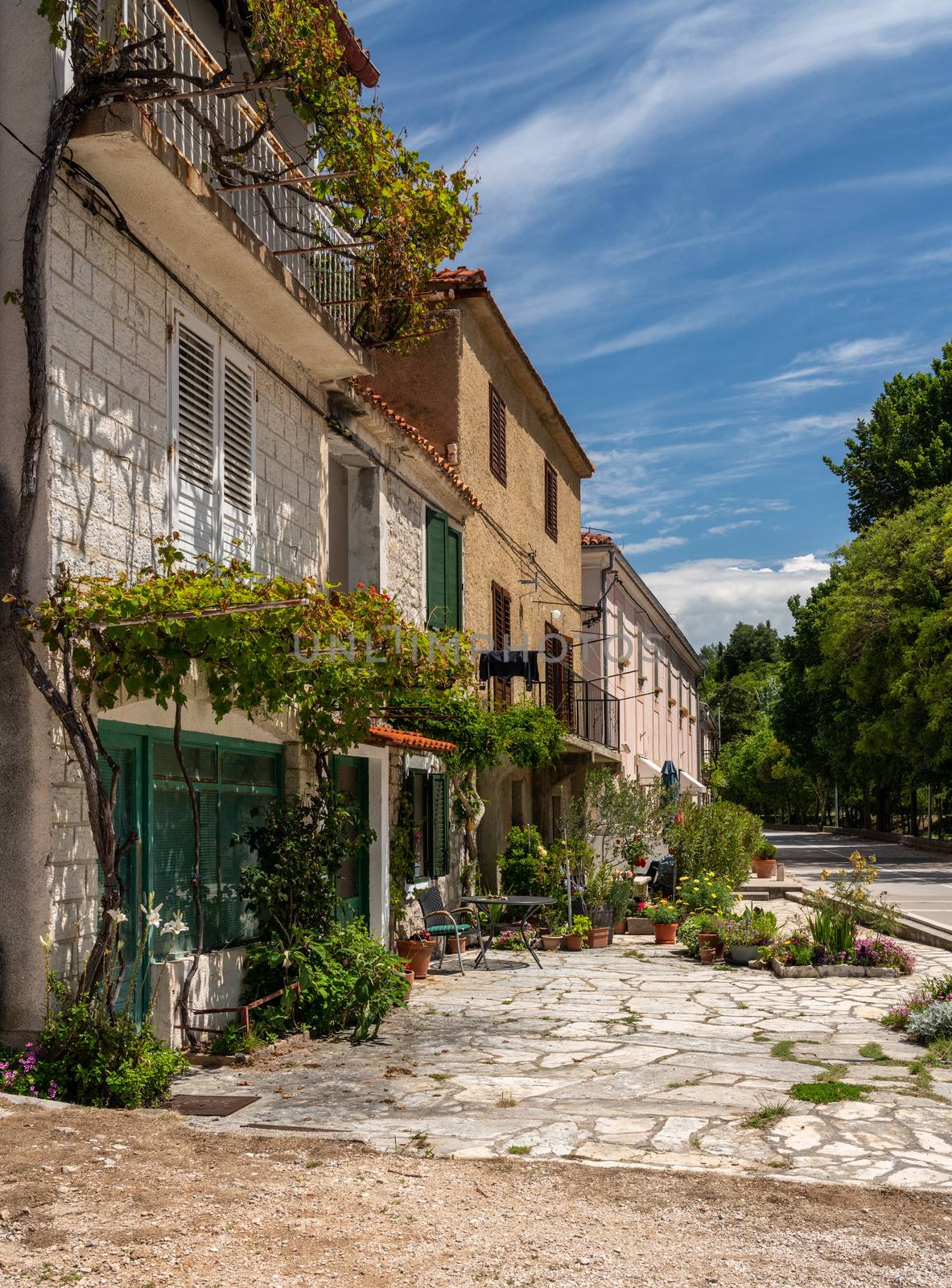 Rustic homes in Croatian town of Novigrad in Istria County by steheap