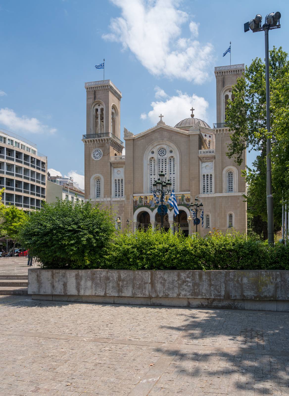 Exterior of Metropolitan Greek Orthodox Cathedral in Athens by steheap