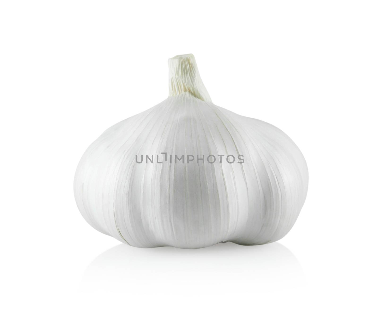 Raw garlic isolated on white background
