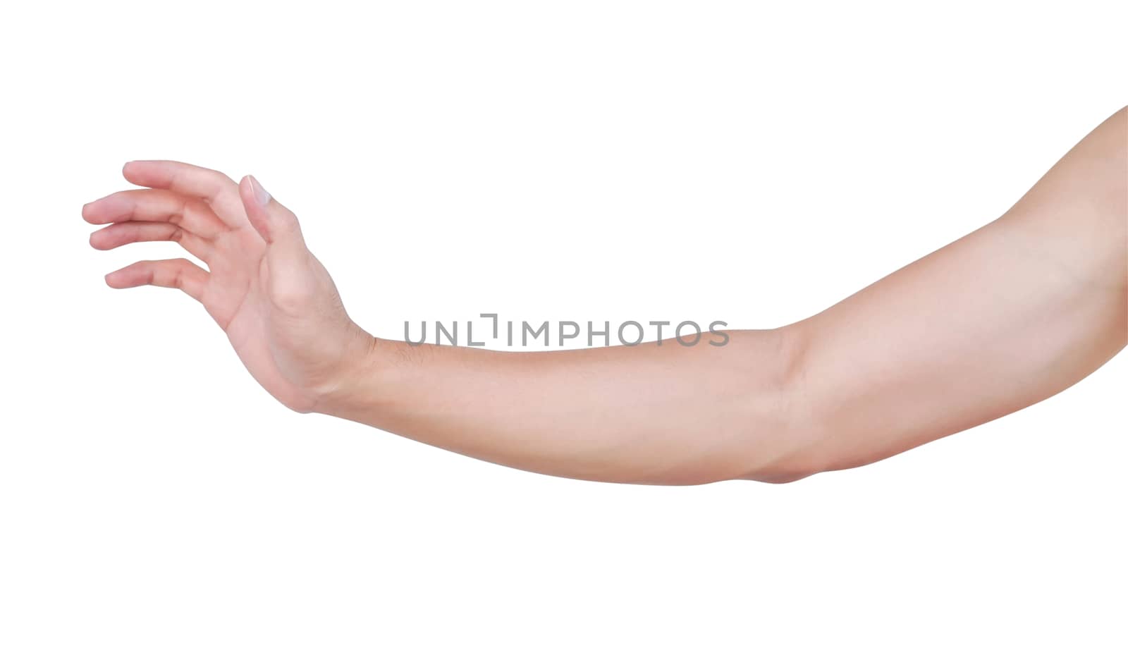 Man hands holding something on white background for product adve by pt.pongsak@gmail.com