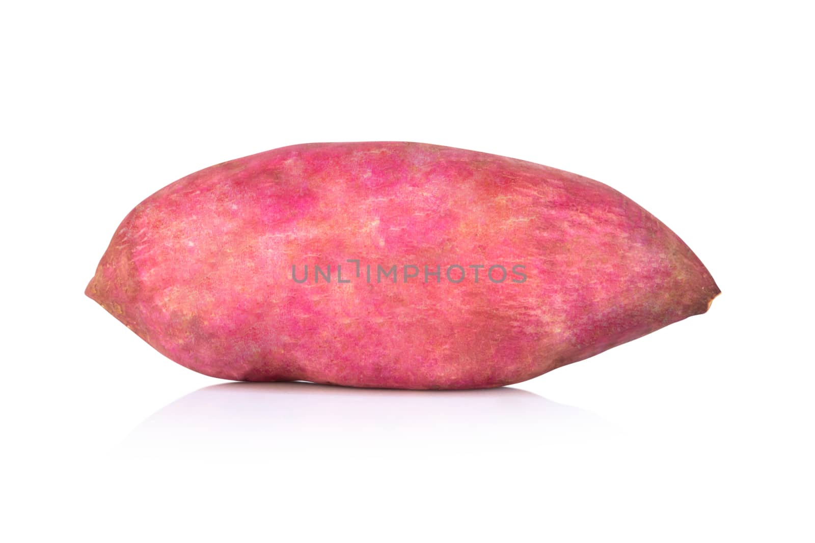 Raw sweet potato isolated on white background, healthy food concept