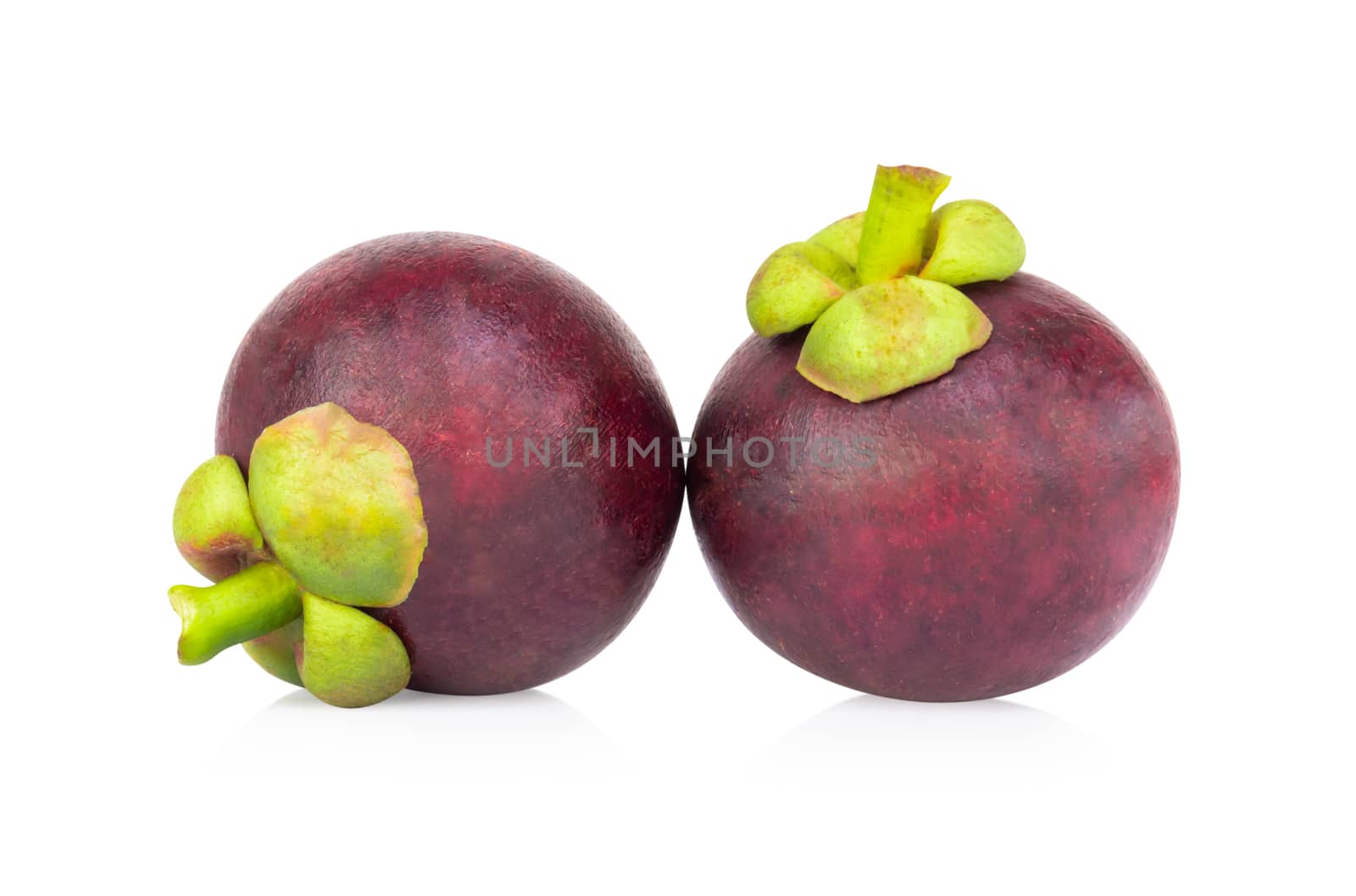 Fresh mangosteen fruit isolated on white background