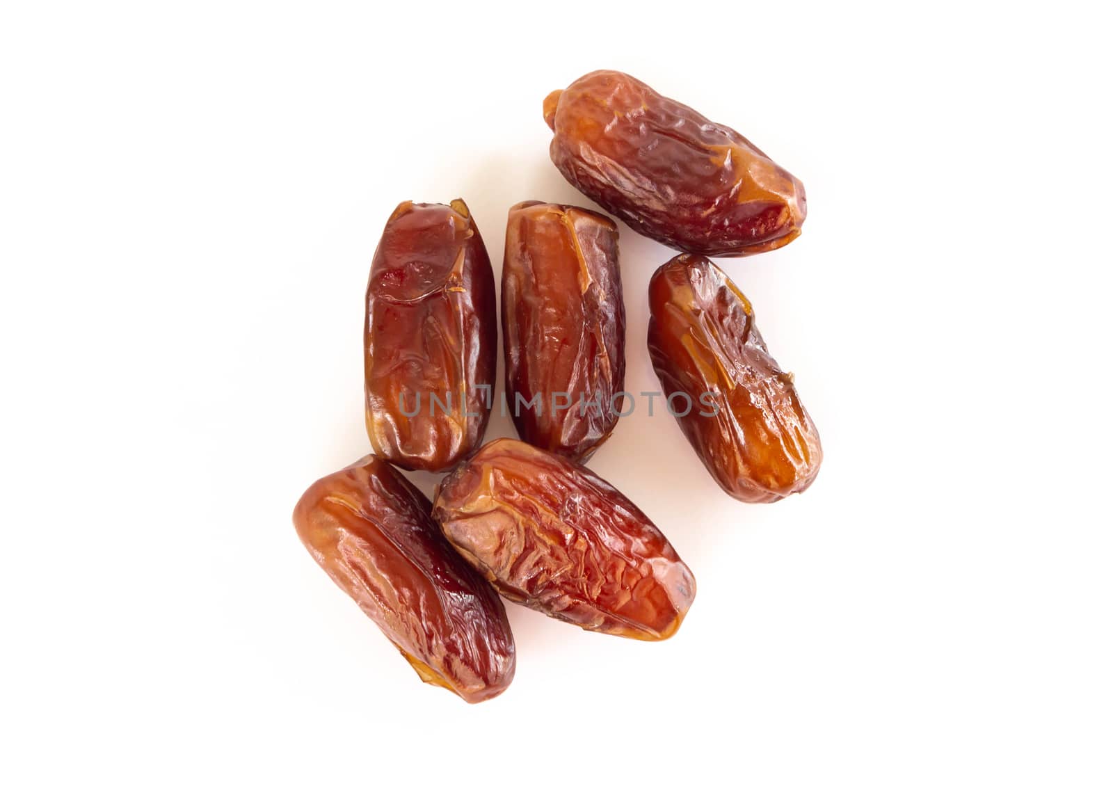 Date plam isolated on white blackground, Food healthy concept