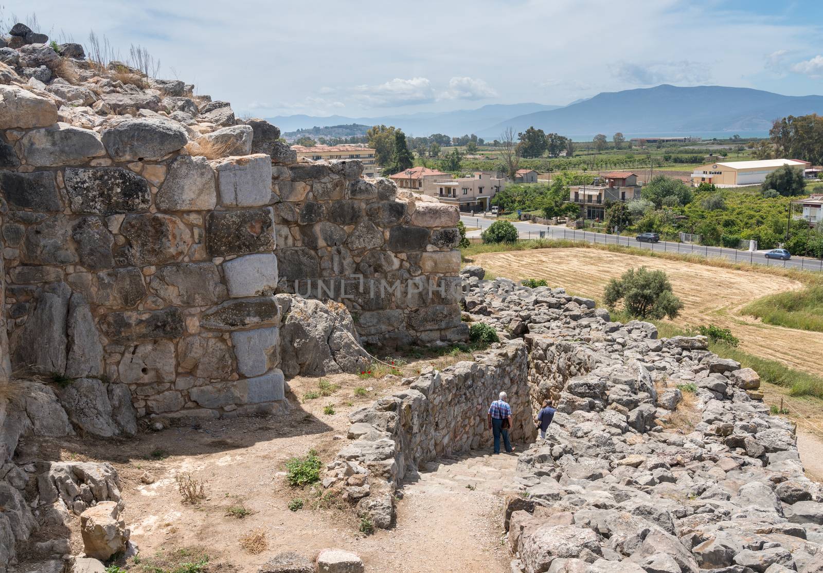Massive boulders form the walls of the fortress and palace of Tiryns in Greece
