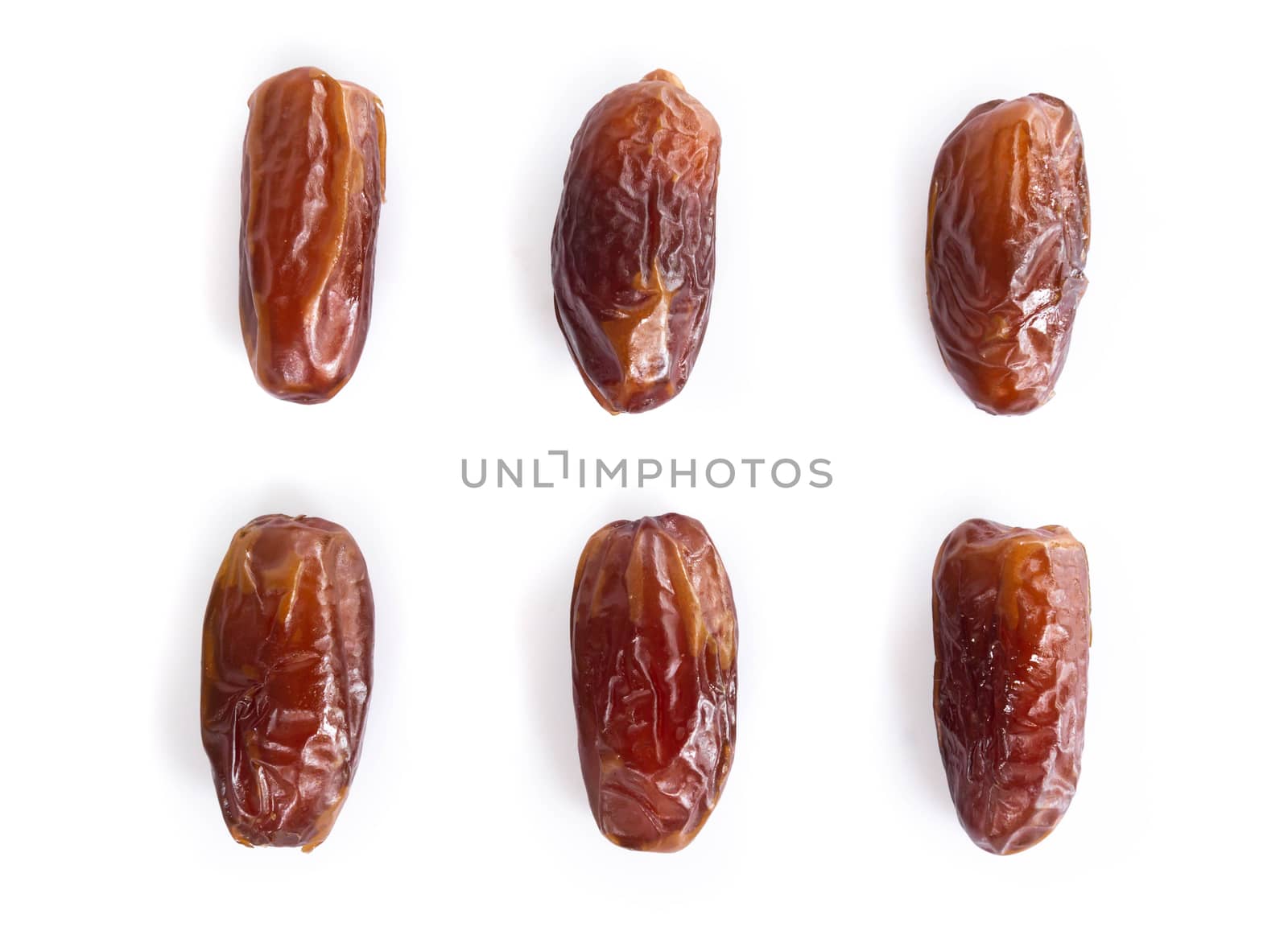 Date plam isolated on white blackground, Food healthy concept