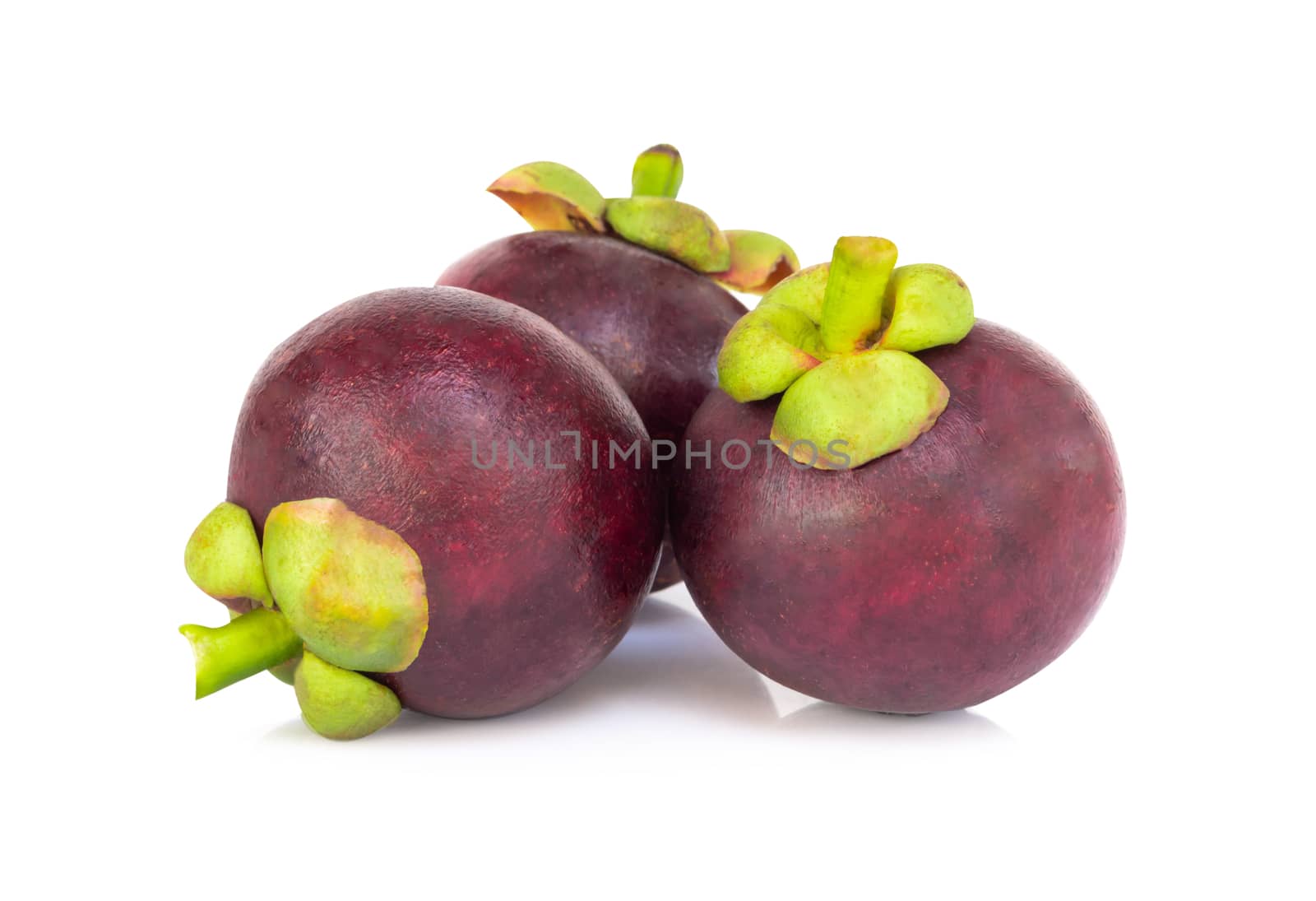Mangosteen fruit isolated on white background