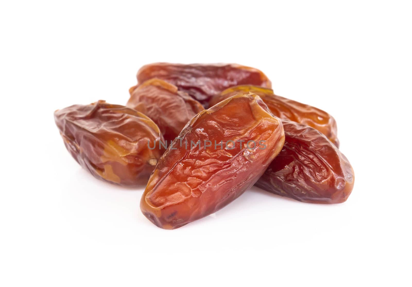 Date plam isolated on white blackground, Food healthy concept