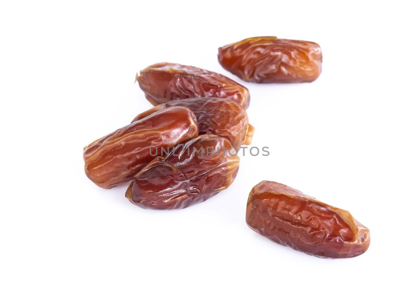 Date plam isolated on white blackground, Food healthy concept