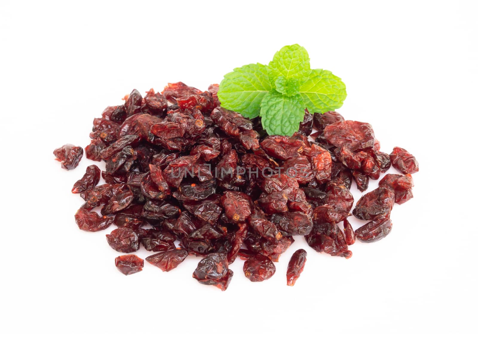 Dried canberry mix blueberry fruit isolated on white backgroud,  by pt.pongsak@gmail.com