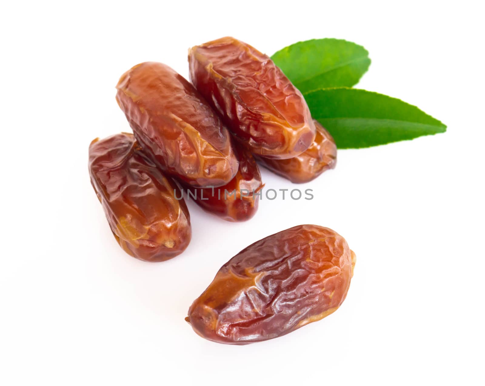 Date palm isolated on white blackground, Food healthy concept by pt.pongsak@gmail.com