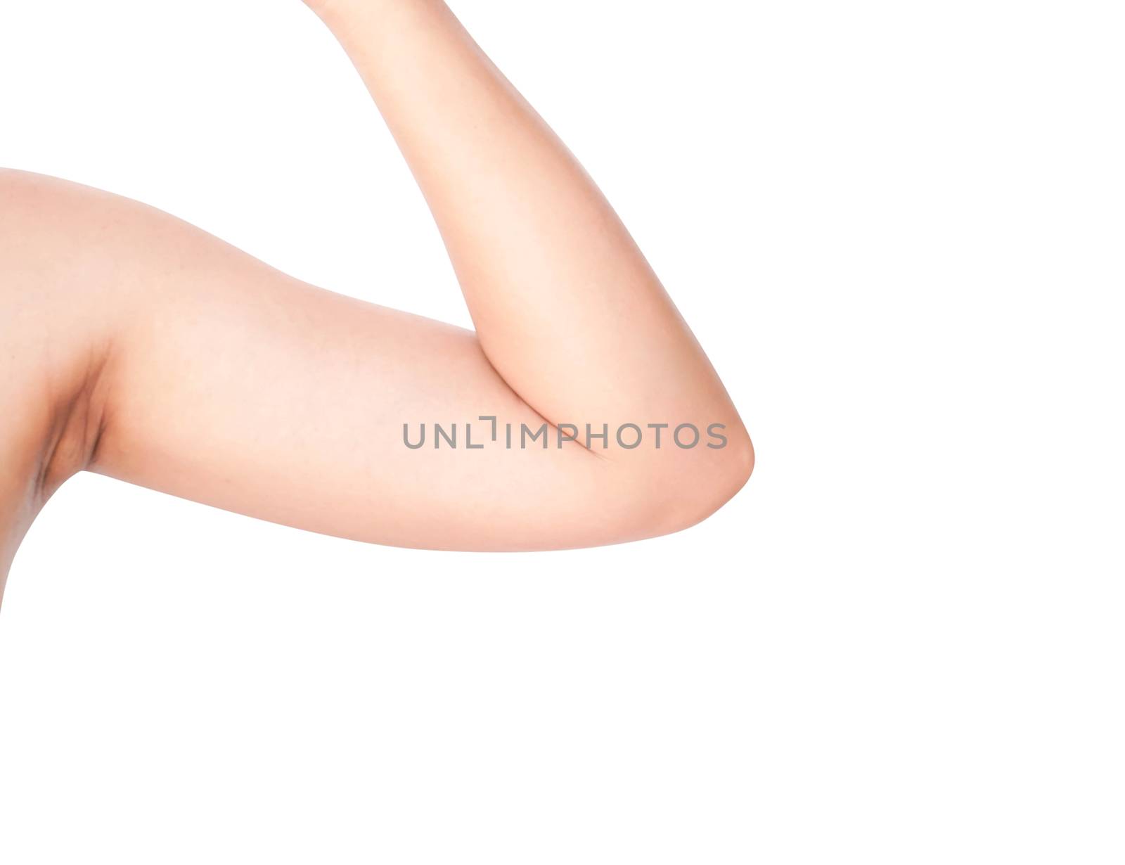 Women problem black armpit on white background for skin care and by pt.pongsak@gmail.com