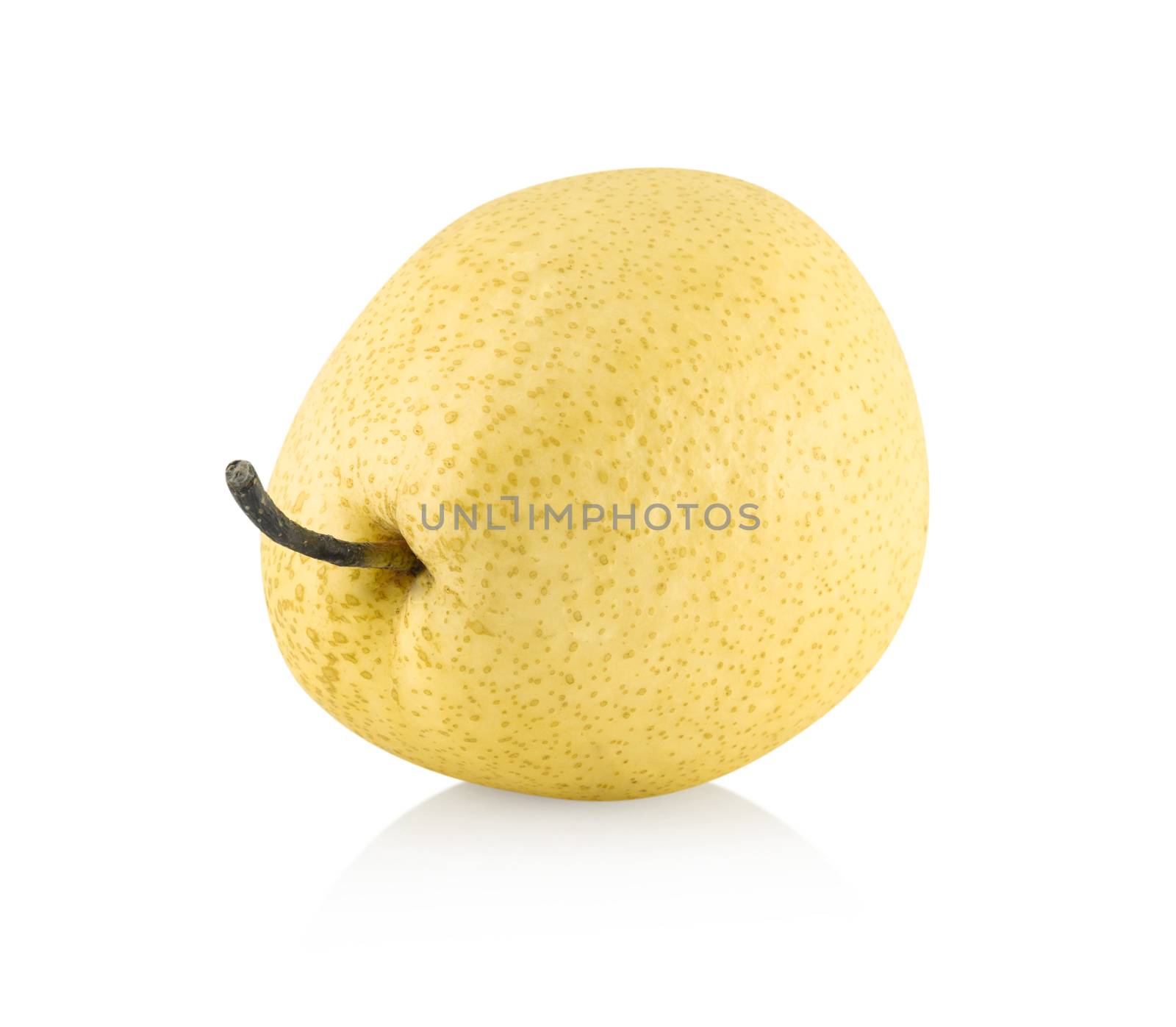Chinese pear fruit with sliced isolated on white background by pt.pongsak@gmail.com