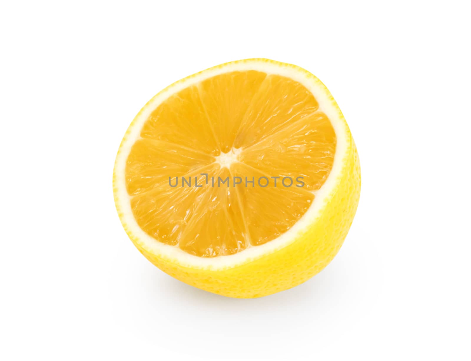 Closeup fresh lemon fruit isolated on white background, food and by pt.pongsak@gmail.com