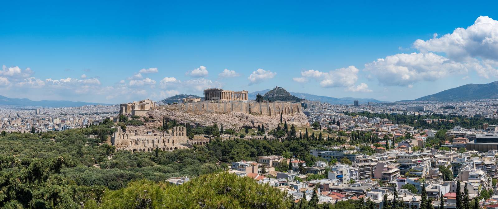 Panorama of city of Athens from Lycabettus hill by steheap