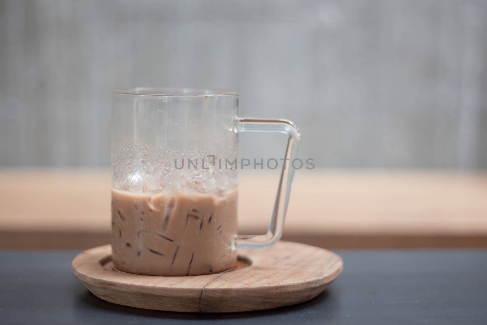 Iced coffee in coffee shop by punsayaporn