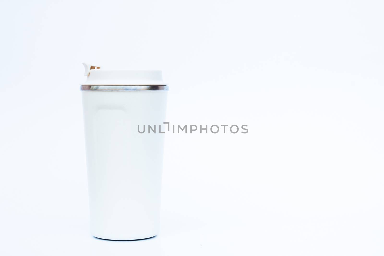 Tumbler isolated on white background, stock photo