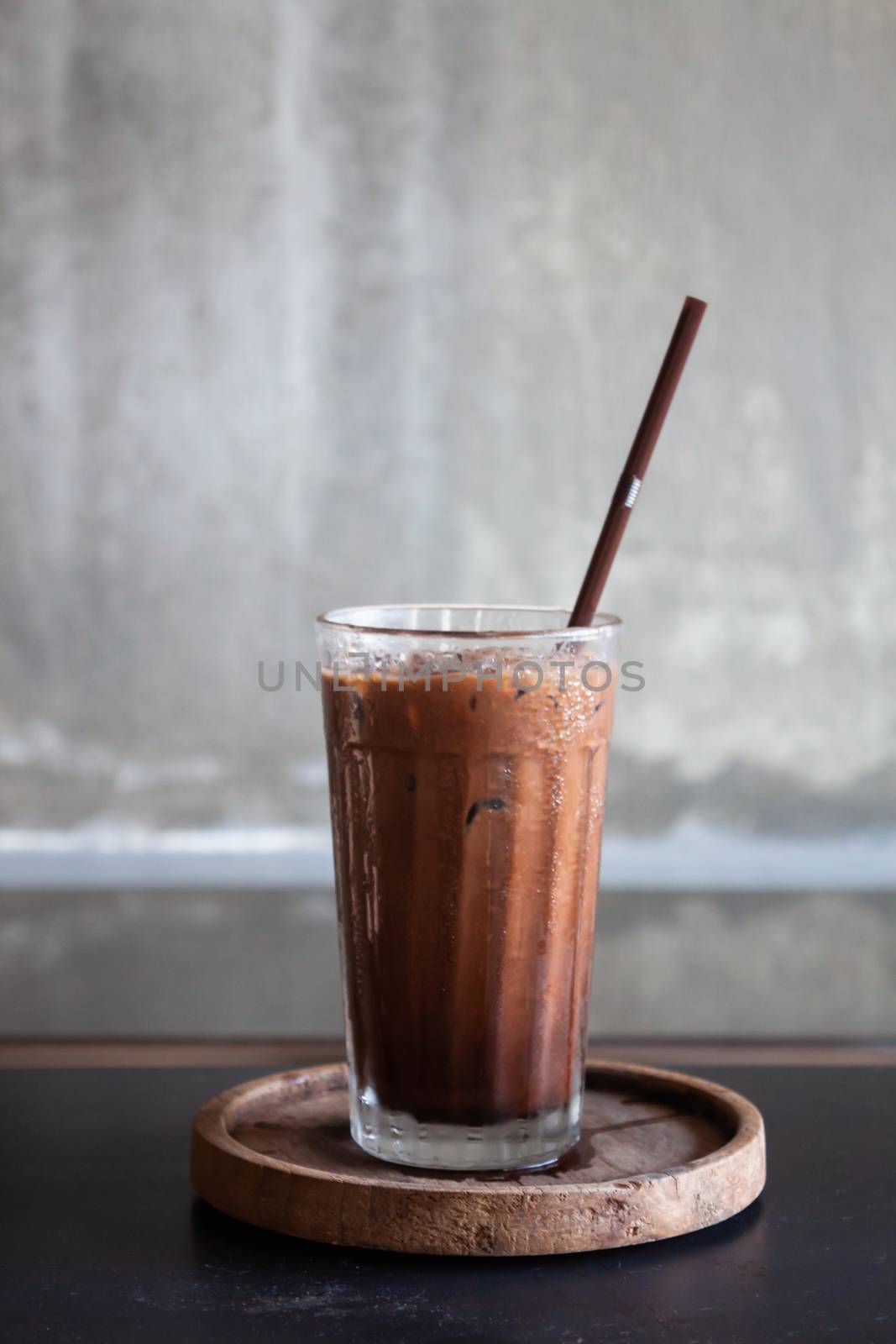 Iced coffee in coffee shop, stock photo