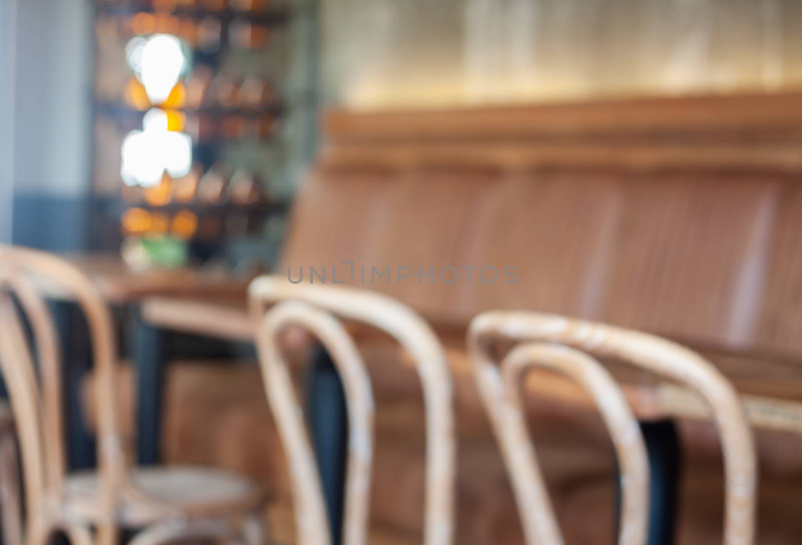 Table and chairs in coffee shop, stock photo