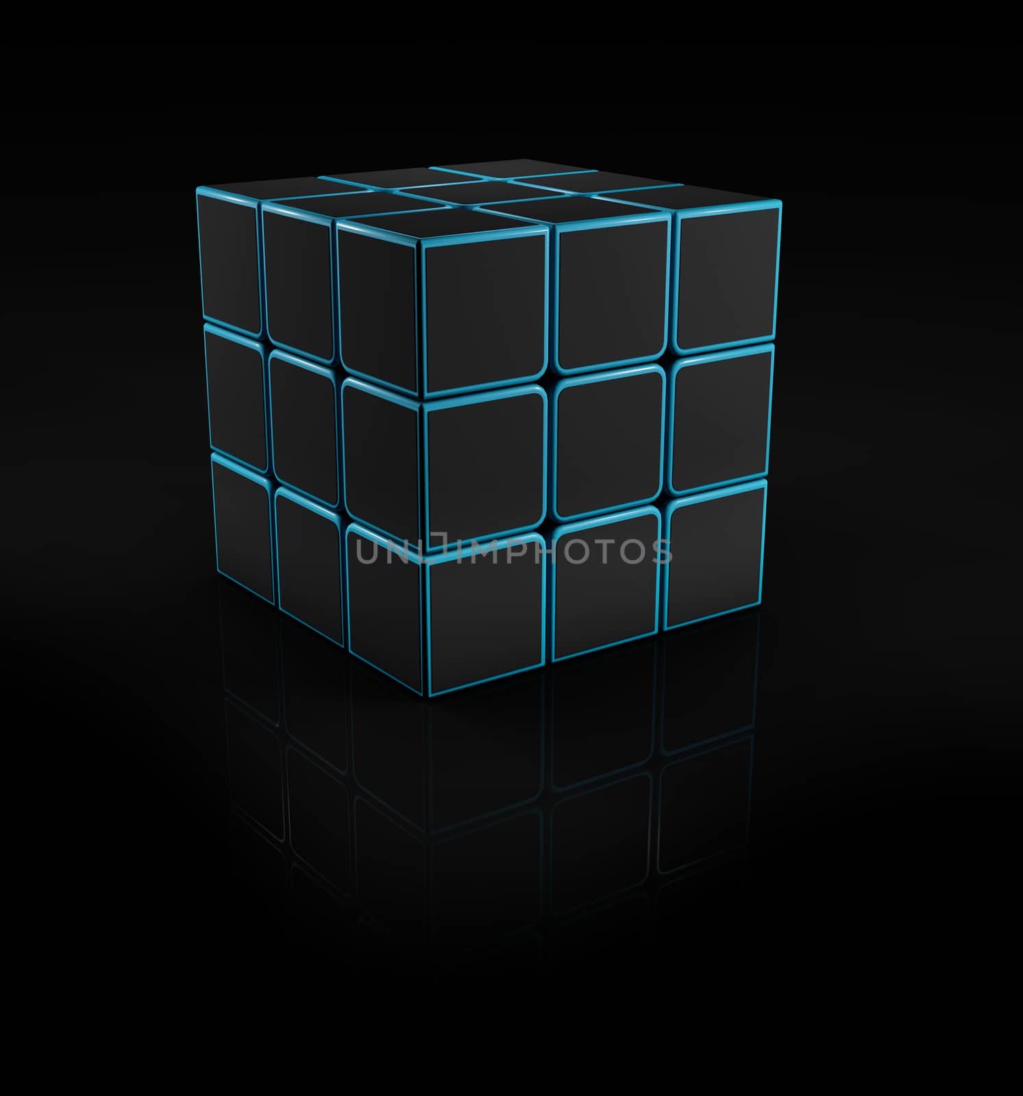 3d rendering of cube, can use for business concept, education , clipping path included by tussik