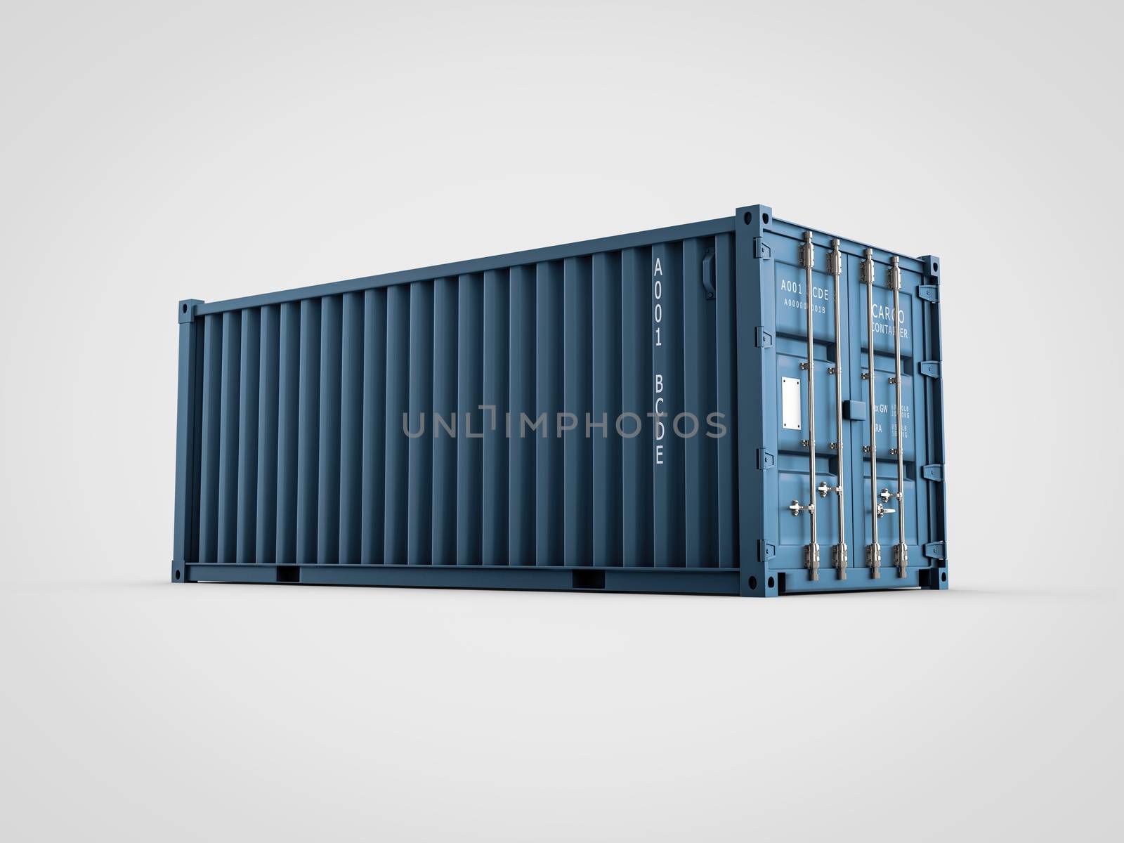 3d Illustration of cargo container or shipping container for logistics and transportation, clipping path included by tussik