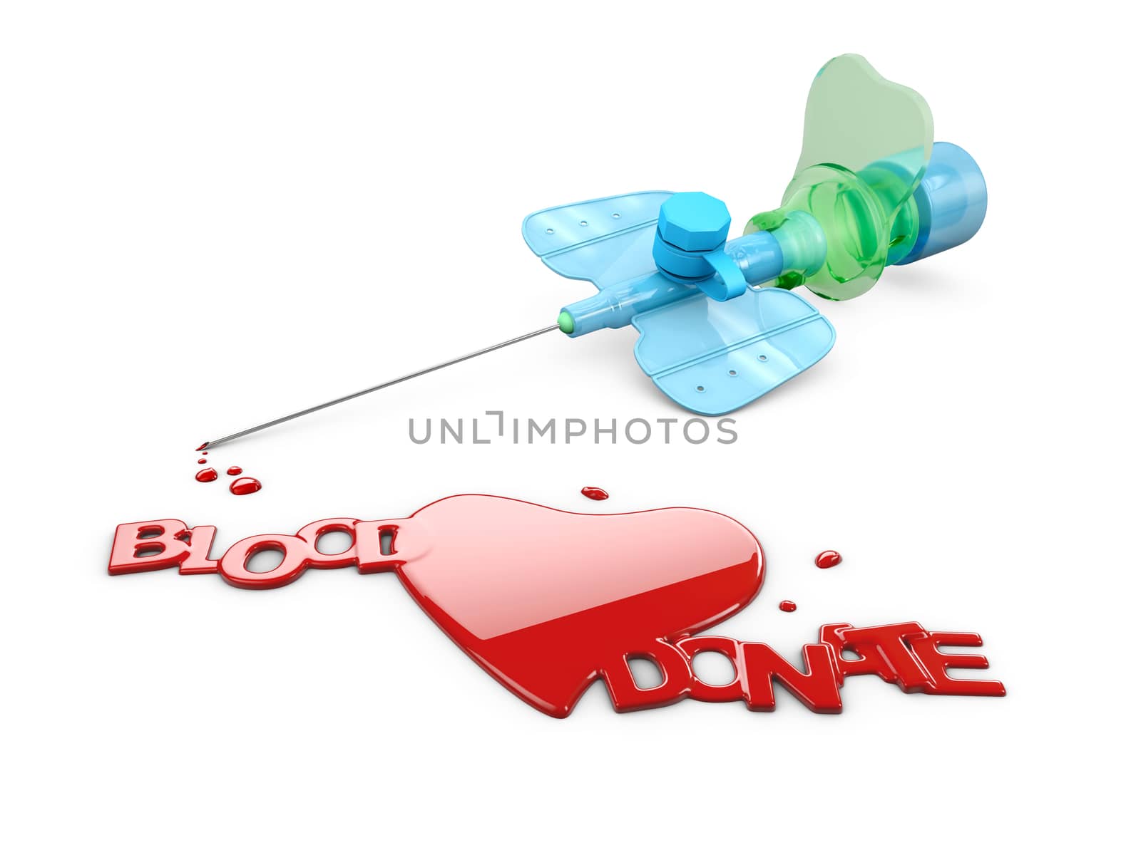 3d Illustration of Blood Donation, Save Life by tussik