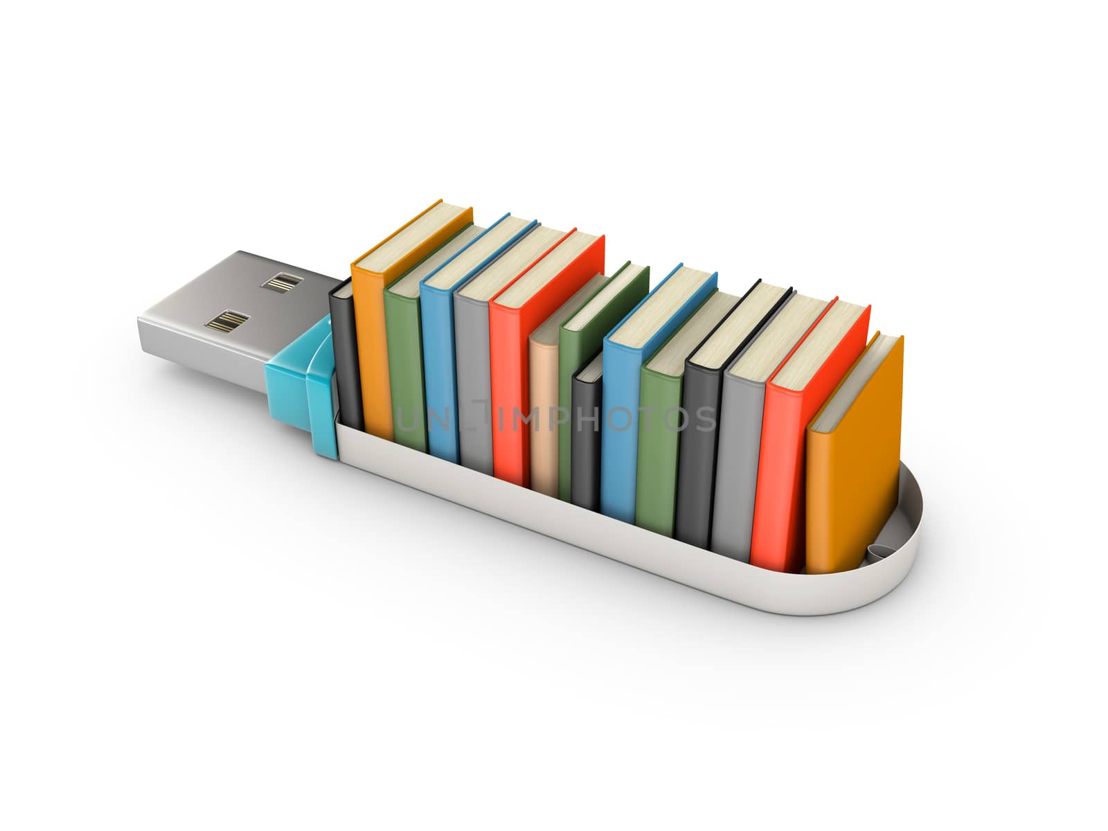 3d Illustration of Concept, flash memory replacement book. by tussik