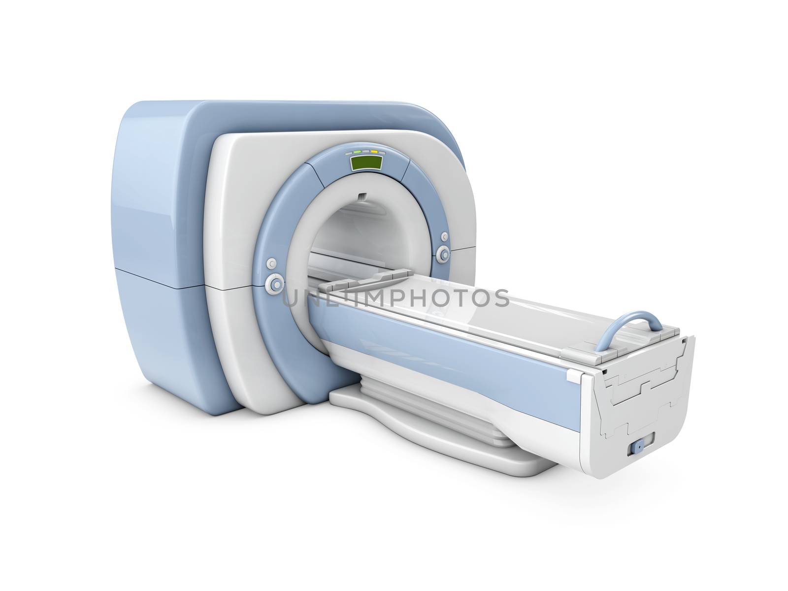 Magnetic resonance imaging device.Isolated MRI scanner 3d illustration. by tussik