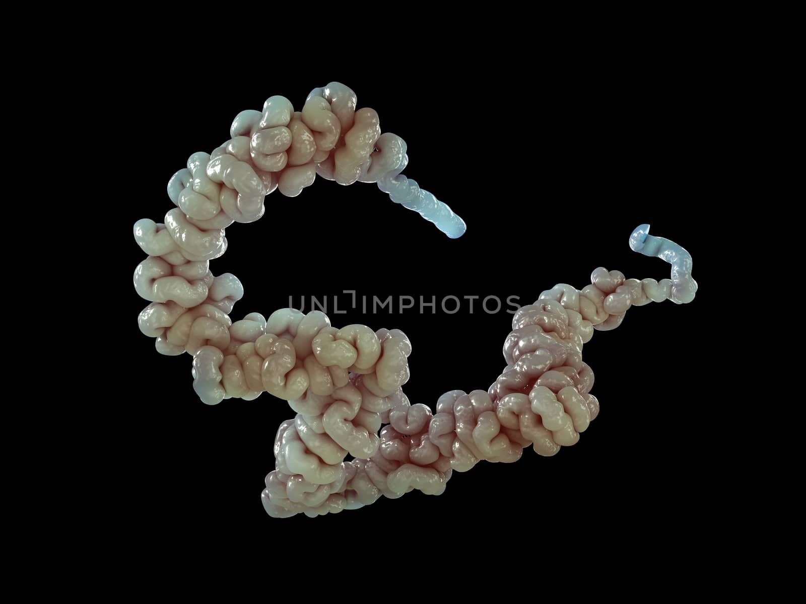 3d Illustration of the virus isolated black by tussik