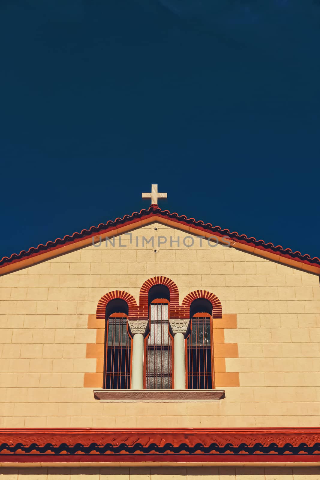 Architectural details on ancient streets of Kos Island in Greece, travel and sightseeing concept