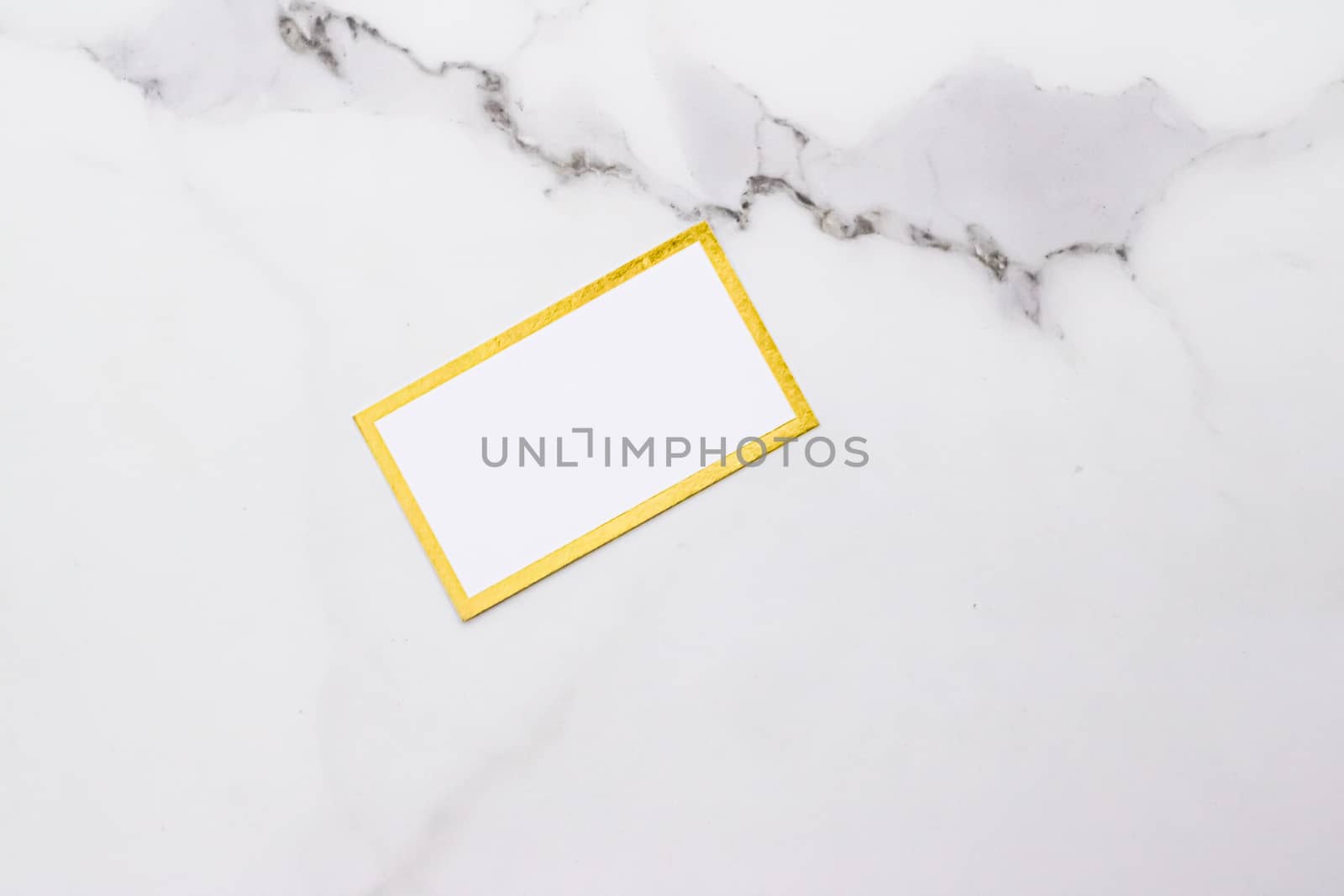 Chic business card or invitation mockup on marble background, paper and stationery branding by Anneleven