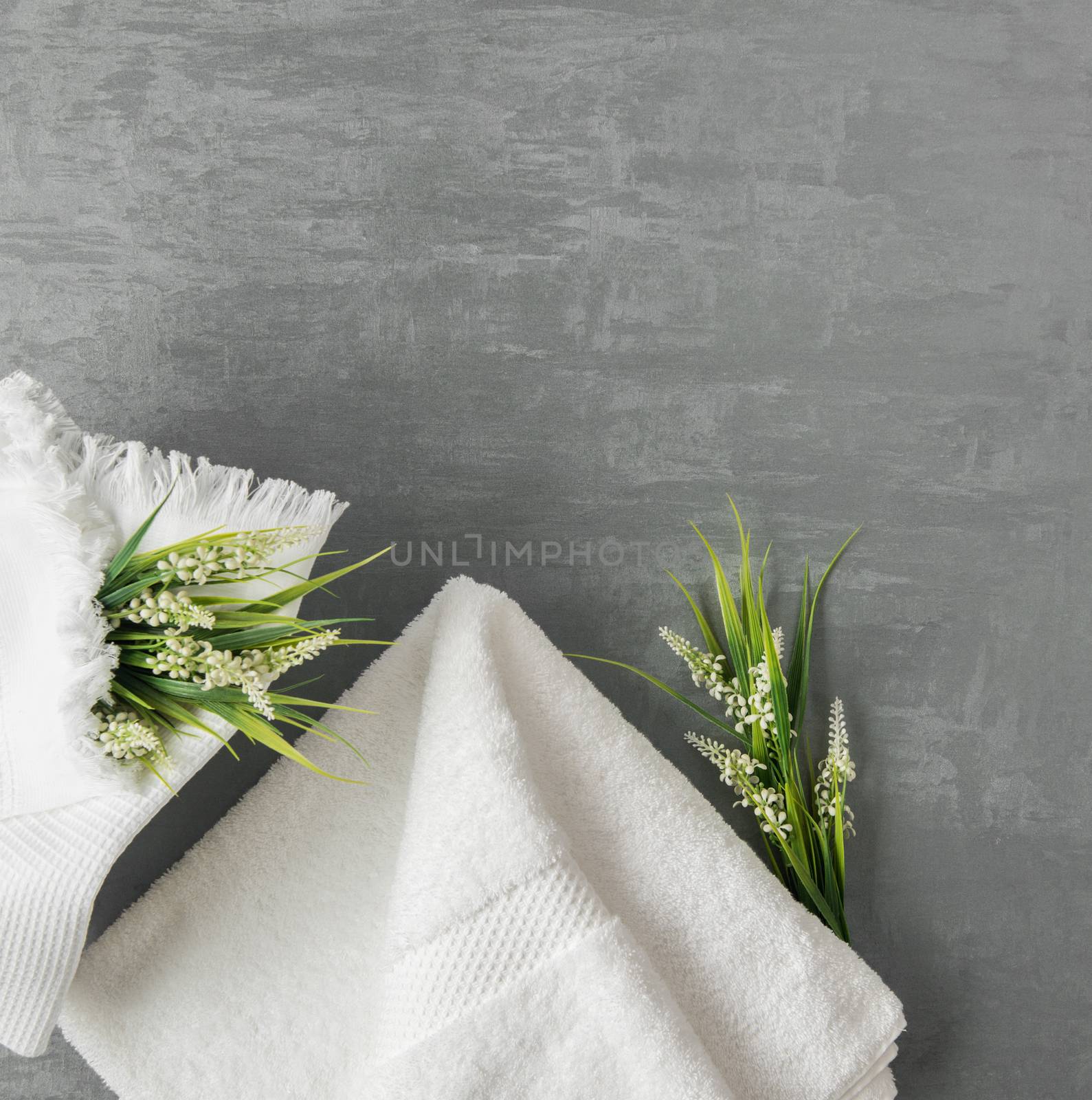 a towel on gray background by A_Karim