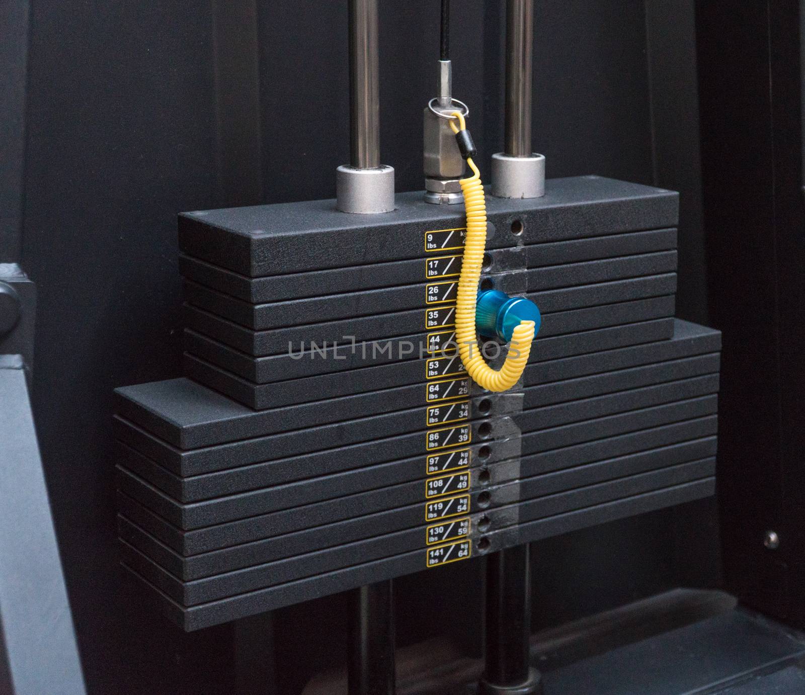 stack weights in gym bodybuilding equipment