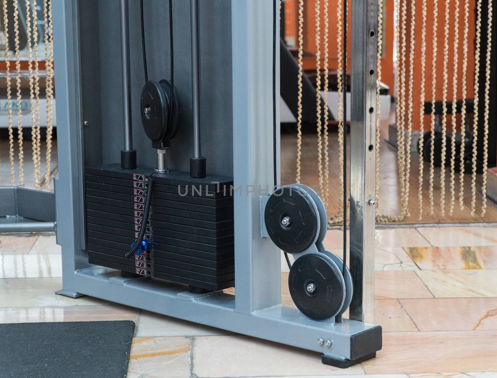 stack weights in gym bodybuilding equipment
