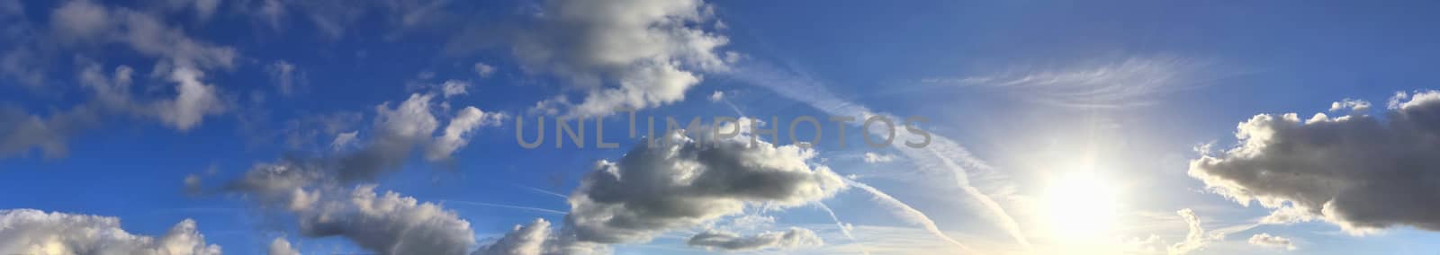 Stunning colorful sky panorama showing beautiful cloud formation by MP_foto71