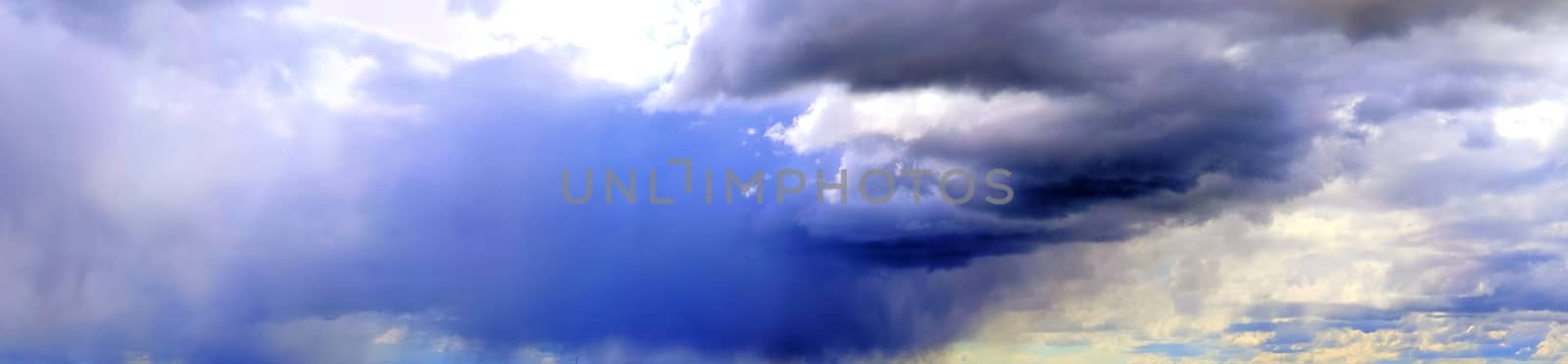 Stunning colorful sky panorama showing beautiful cloud formation by MP_foto71