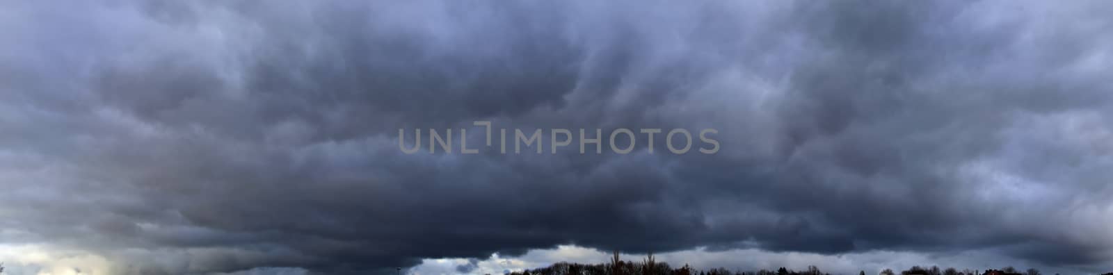 Stunning colorful sky panorama showing beautiful cloud formation by MP_foto71