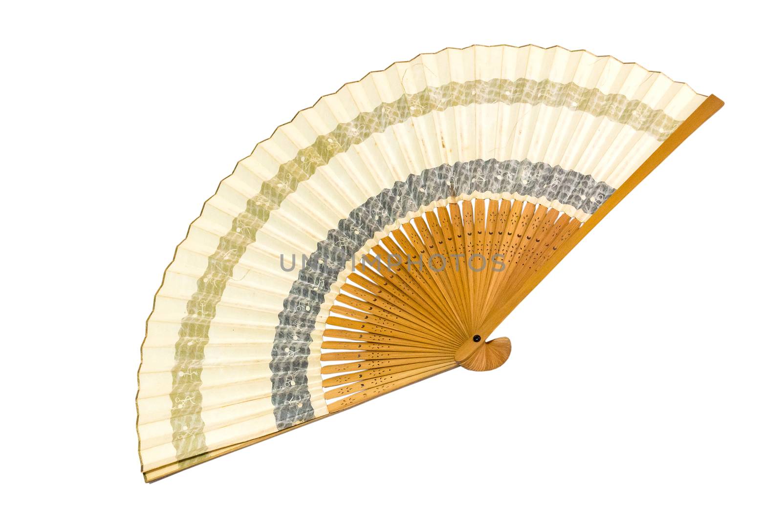 beautiful fan fragment decorated with paper by Theeraphon