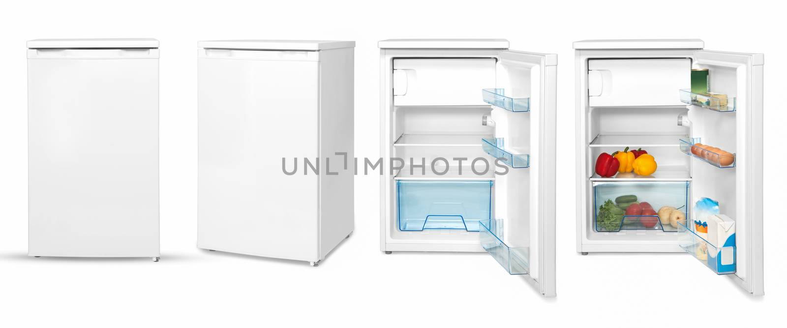 household refrigerator on a white background by A_Karim