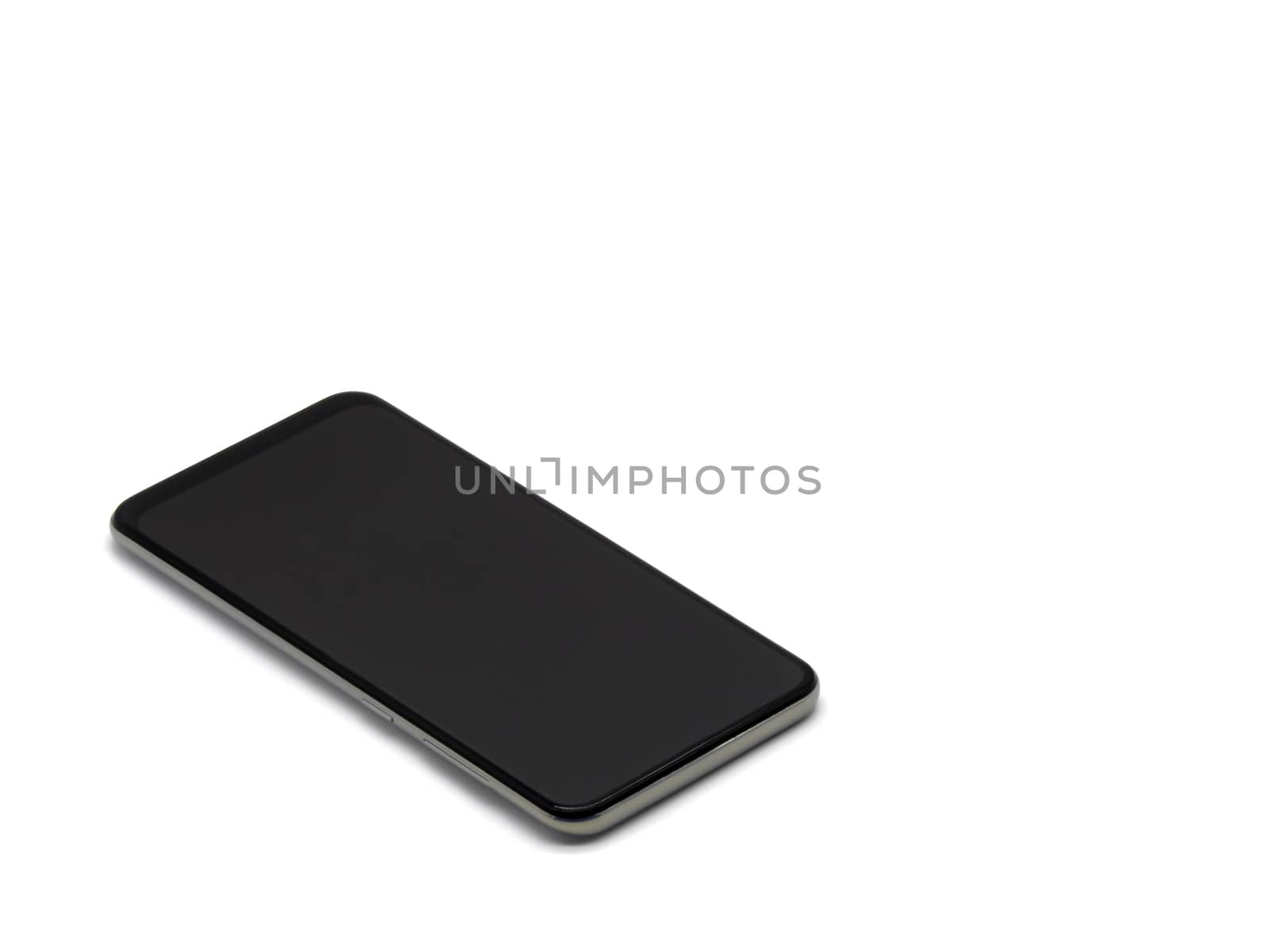 A smart phone isolated on a white background with copy space.