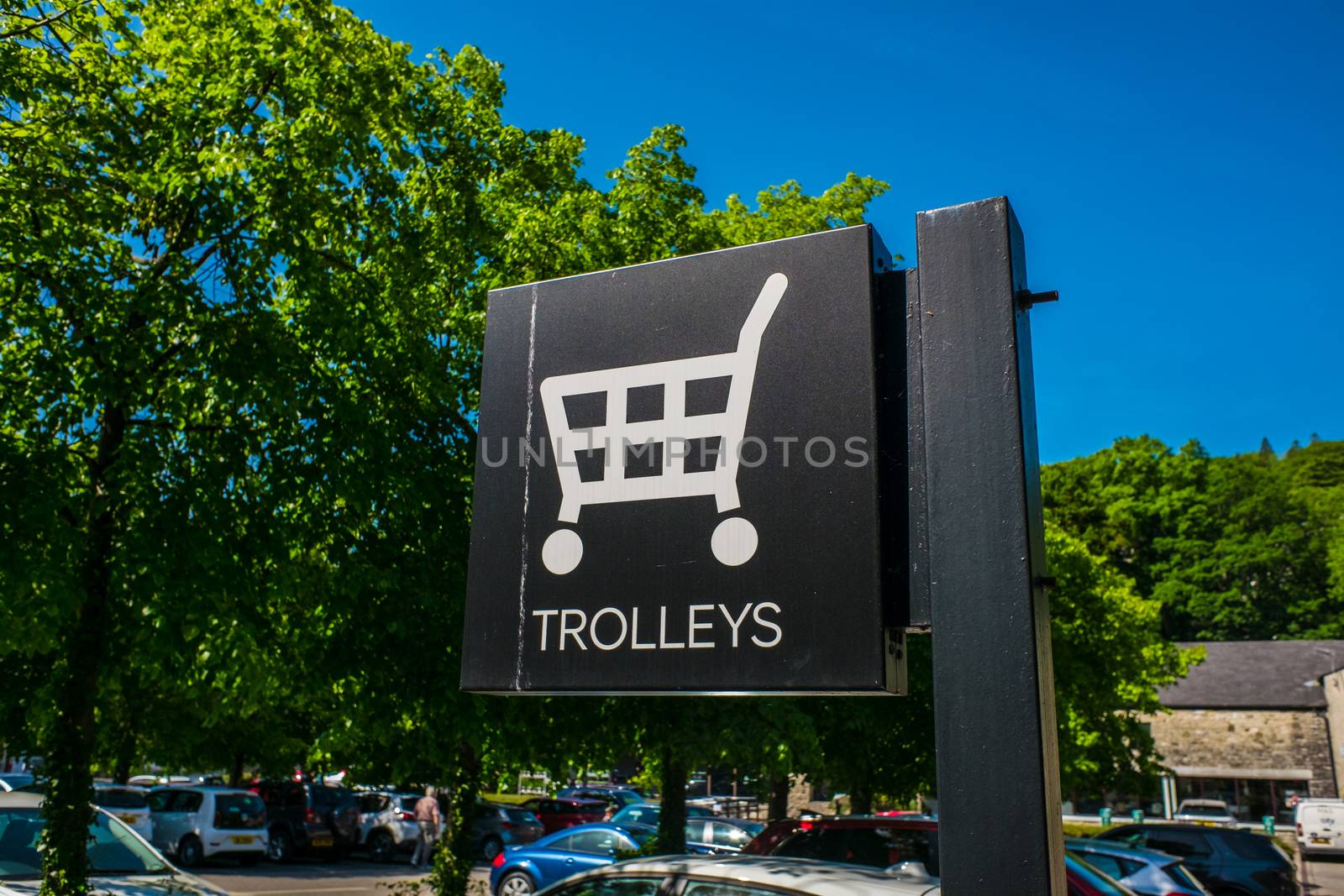 Supermarket trolleys situated in main carpark Kendal by paddythegolfer